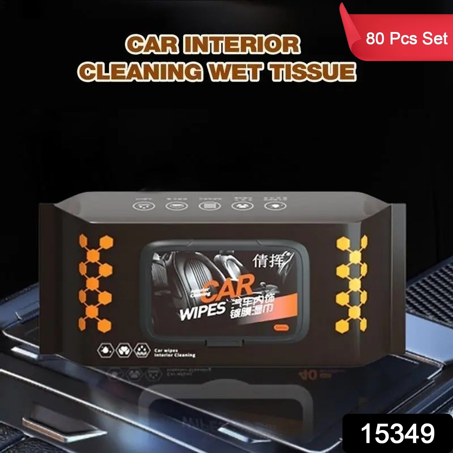 car cleaning tissue for interior shine and care, multipurpose car dashboard wipes with scratch remover,