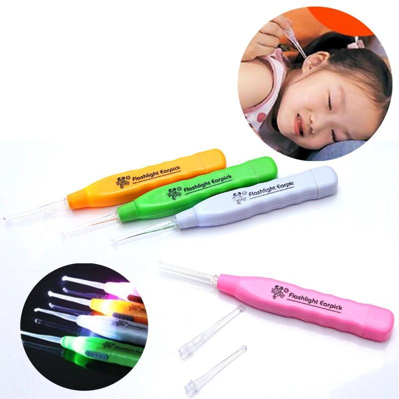 LED flashlight earwax removal tool with tweezer, portable earpick for safe and easy ear cleaning, best ear cleaner with LED light for home use,