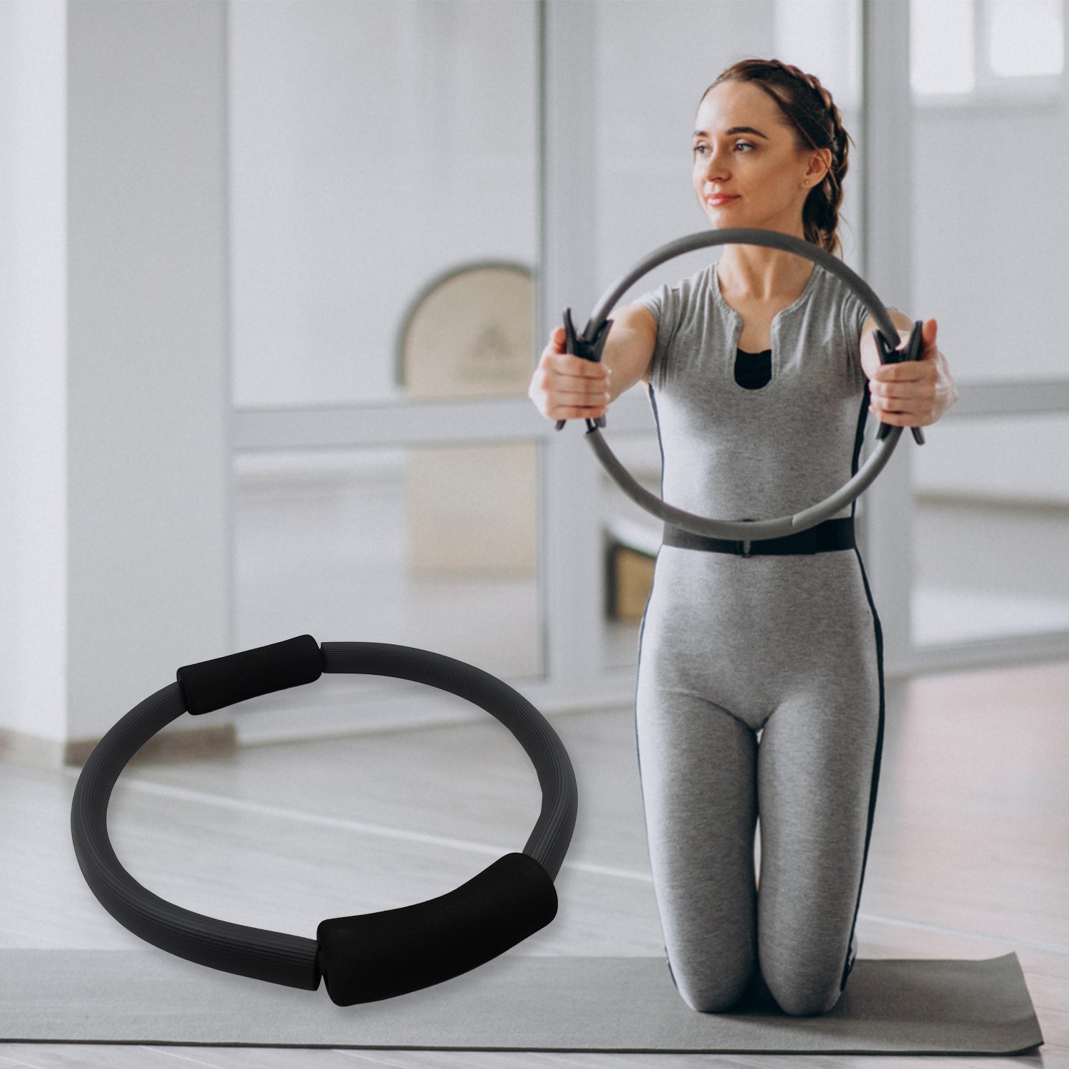 Yoga ring, fitness circle for home workouts, pilates and thigh exercises. pilates ring for women, thigh exercise ring, yoga fitness circle, home workout equipment, fitness ring pilates, yoga pilates ring, resistance ring