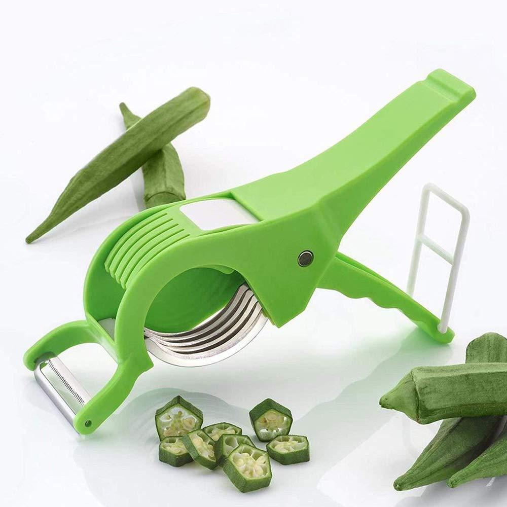 Vegetable cutter with peeler, plastic vegetable cutter, veg cutter with peeler, multi cutter for kitchen, white blue vegetable chopper, stainless steel blade cutter, ABS plastic cutter