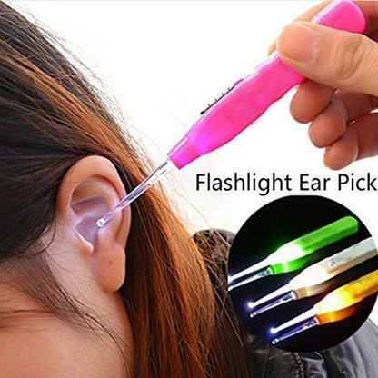 ear cleaning tools India, LED earpick tweezer combo, earwax removal kit, lighted earwax tool,