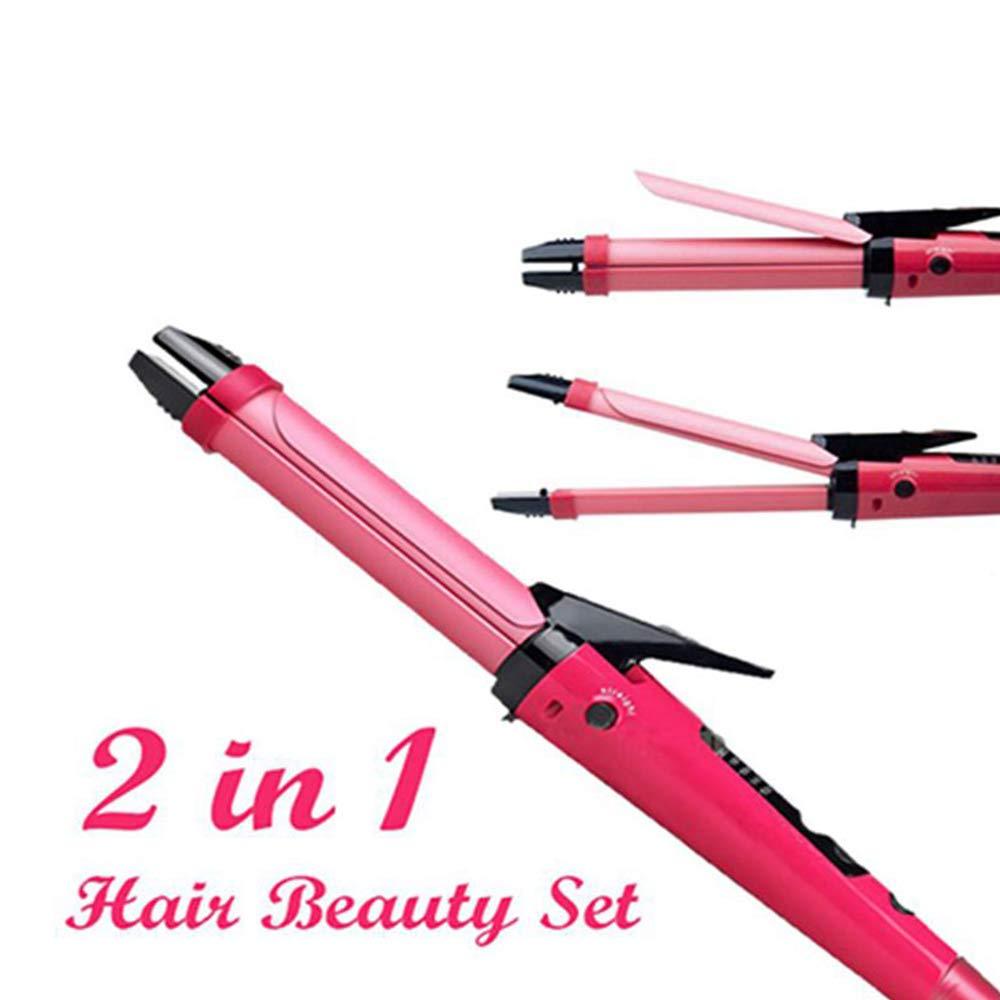 Hair straightener and curler, 2-in-1 device. 2 in 1 hair straightener, hair curler machine, hair iron for women, straight and curl hair tool, ceramic hair styler, hair accessories for women