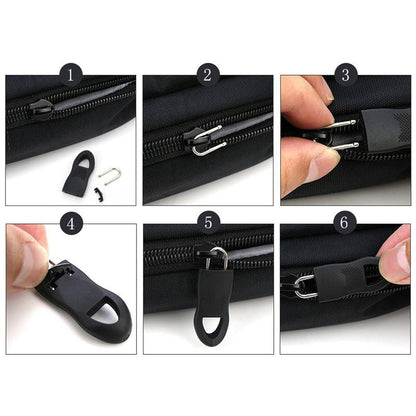 10‑pc zipper pull tab and cord extension set for luggage backpacks jackets, metal and plastic zipper pull fixer kit India, universal zipper pull replacement set for suitcases and coats, zipper pull cord extender upgrade repair set, multi‑material zipper tab fixer bulk pack

