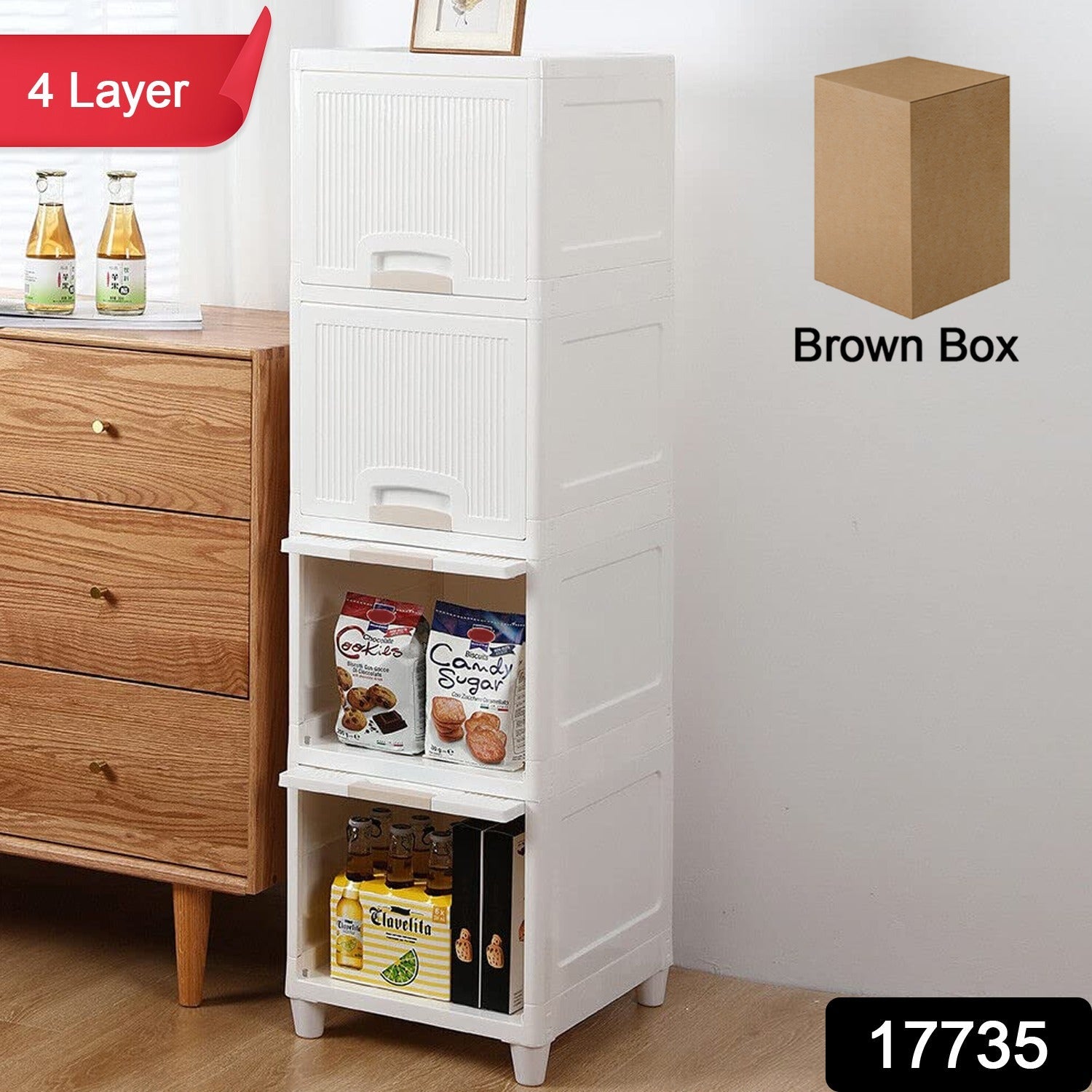 modular plastic storage cabinet, foldable storage drawers for clothes and toys, multi-use cabinet for home and office, compact plastic drawer shelf unit

