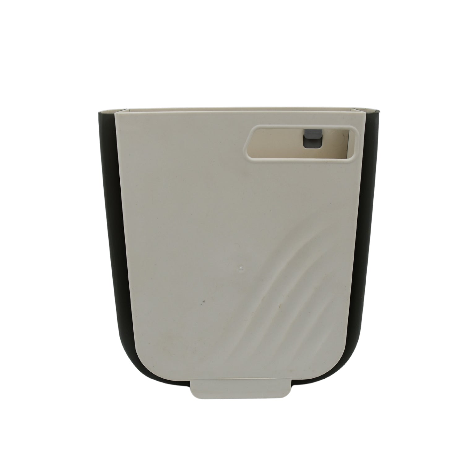 portable collapsible hanging trash can for kitchen cabinet and car India, space-saving foldable bin with hook for cabinet drawer