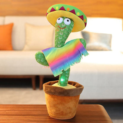 dancing cactus toy, cactus recording toy, talking cactus for kids, plush singing toy, musical cactus gift, mimic cactus toy, rechargeable cactus toy