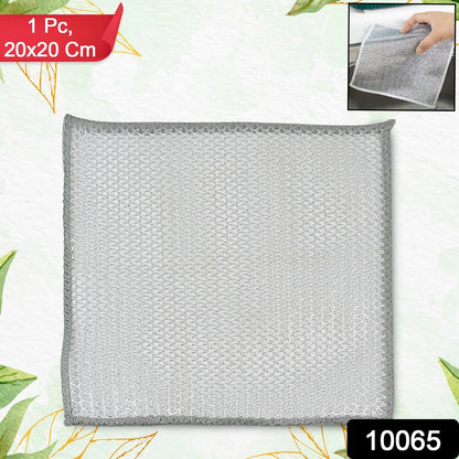 one-sided microfiber scrubber cloths, 5 piece cleaning towels 20x20 cm, multipurpose microfiber cleaning cloths, scrubber towel set for kitchen and home,