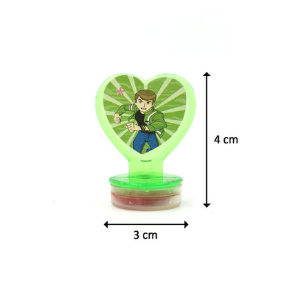 Cute heart-shaped stamps, great for classroom rewards, cartoon character stamps, motivation stamps, reward stamps for kids, teacher stamps, red ink stamps, fun stamps for students, reusable stamps, kid reward tools