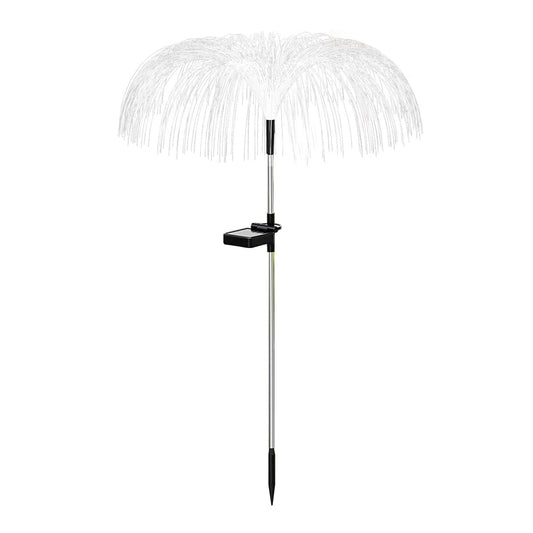 2pcs garden solar free standing jellyfish fibre optic lights