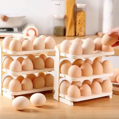 24 egg slot foldable plastic refrigerator tray container