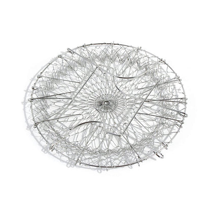Chef basket for straining, chef basket strainer, foldable strainer basket, stainless steel kitchen basket, 12 in 1 kitchen tool, multiuse chef basket, cooking strainer, boiling basket
