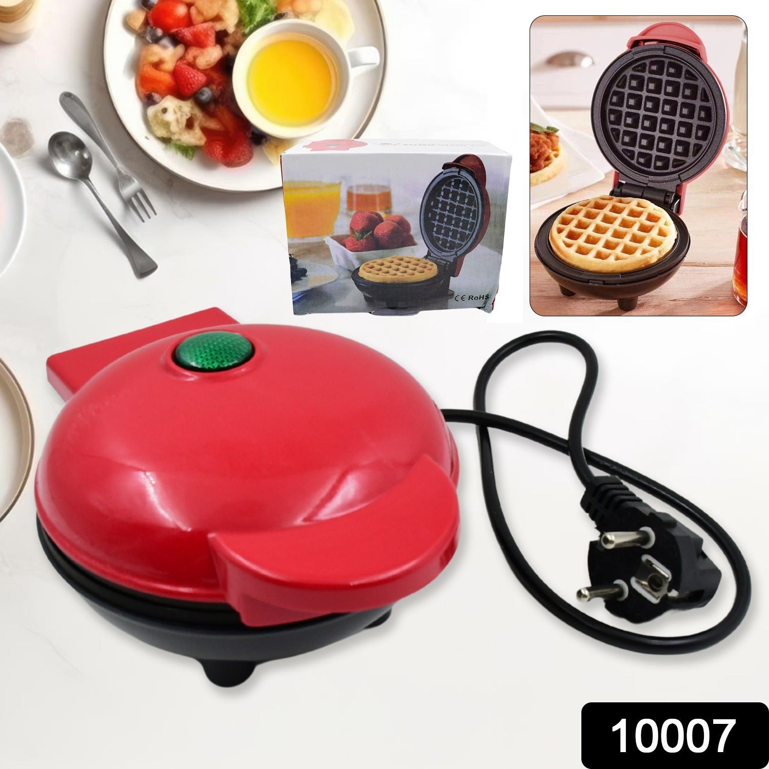 non-stick mini waffle maker for pancakes and snacks, travel-friendly waffle iron