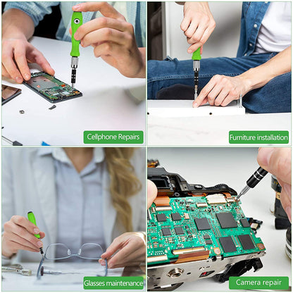 Magnetic flexible rod screwdriver for accurate device repairs