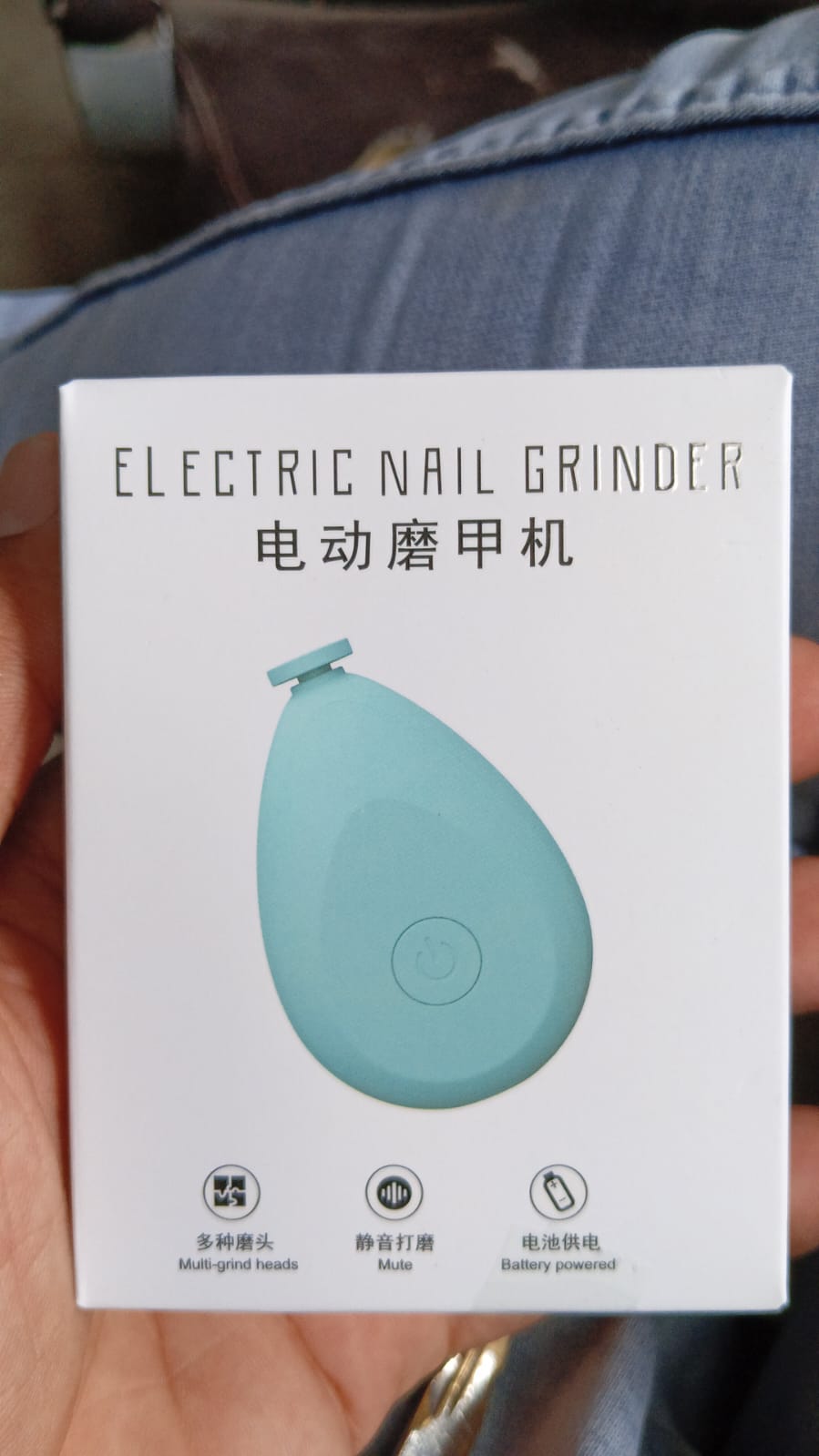 rechargeable baby electric nail grinder kit with 4 grinding heads, quiet rechargeable infant nail filer, safe baby nail trimming kit mixed color, portable LED baby nail grinder with cover and 4 heads

