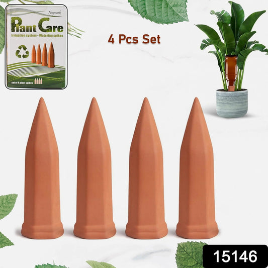 self plant watering spikes 4 pc set for automatic irrigation, automatic plant watering tool for pots, drip irrigation spikes for home garden use,
