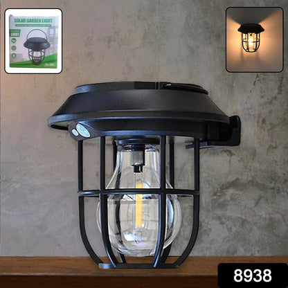 energy saving solar lantern for porch or gate, automatic motion sensor solar light for security, stylish solar wall light for outdoor decor, solar LED wall fixture for driveway and balcony