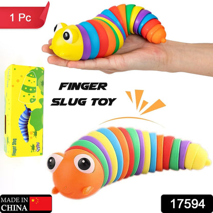 Plastic caterpillar slug fidget toy for sensory stress relief