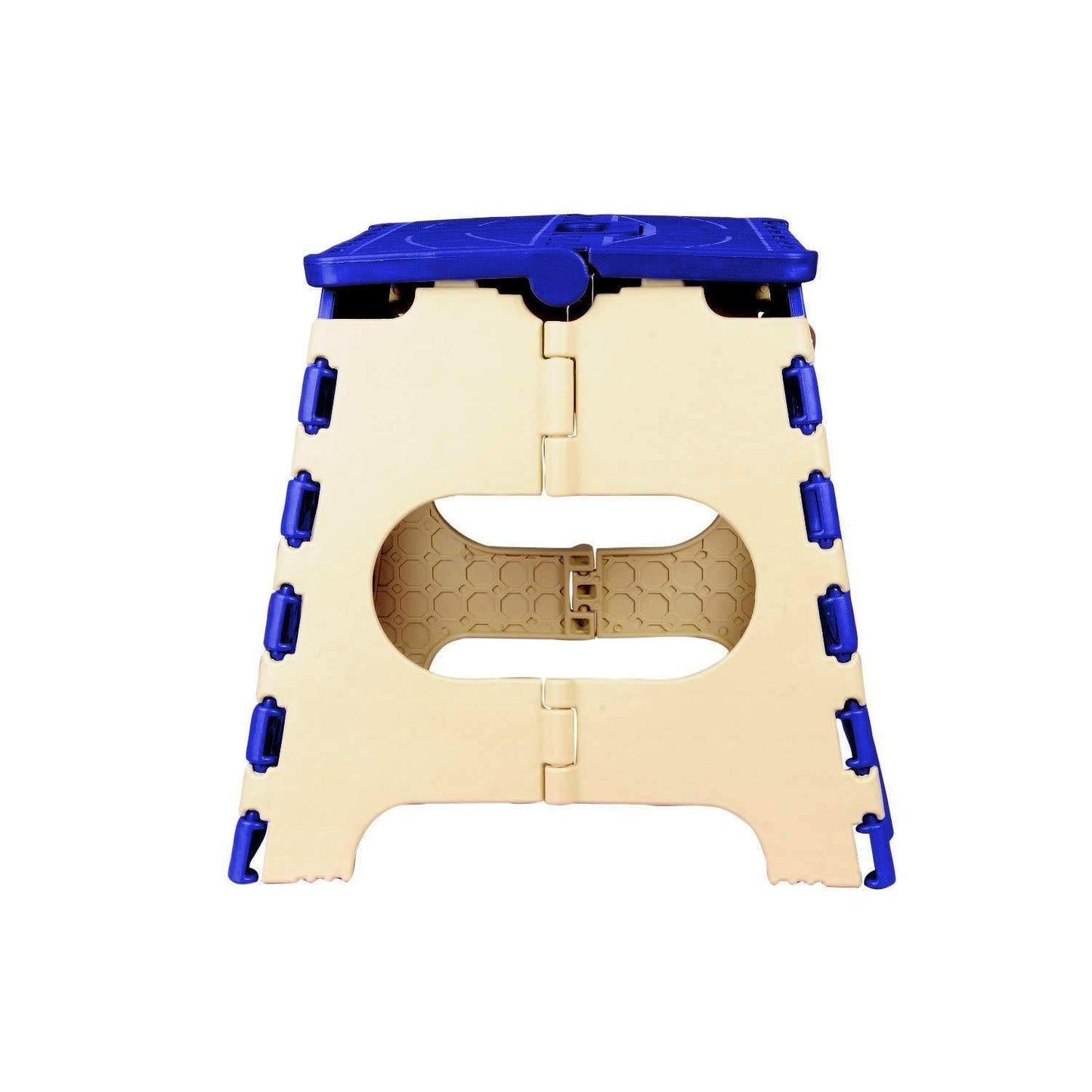 Versatile plastic step stool, foldable with a handle, suitable for both kids and adults. folding plastic step stool, 12 inch step stool, non slip step stool, heavy duty stool, foldable stool for kids, kitchen step stool, portable stool for bathroom
