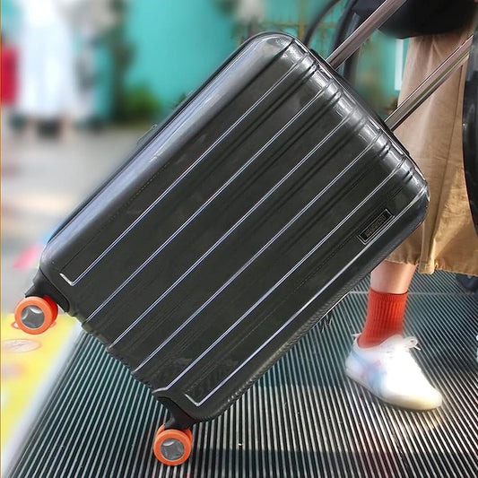silicone luggage wheel cover 8 pcs set noise‑reducing, protective silicone trolley wheel covers, 8 pc luggage wheel protector for spinner wheels, 
