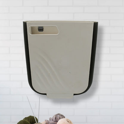 collapsible hanging waste bin for bathroom kitchen car, compact foldable trash can cabinet door hook India, portable hanging foldable bin for RV car kitchen use