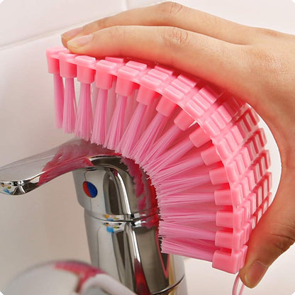 Multi-purpose flexible cleaning brush for home use, flexible cleaning brush, plastic multipurpose brush, bendable kitchen brush, bathroom cleaning tool, tap cleaner, household scrubber, tile brush