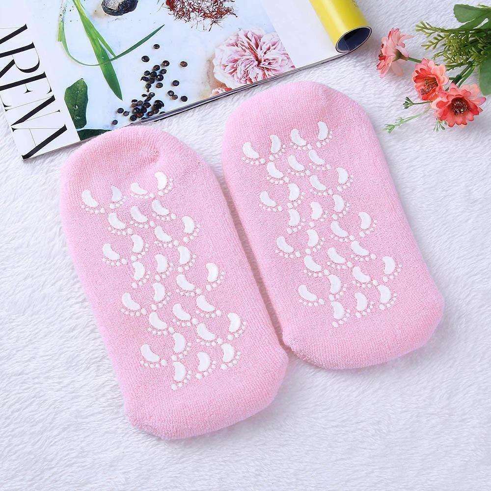 Gel socks for moisturizing and repair. gel moisturizing socks, silicone heel socks, foot care socks, cracked heel socks, reusable foot sleeve, moisturizing socks for dry feet