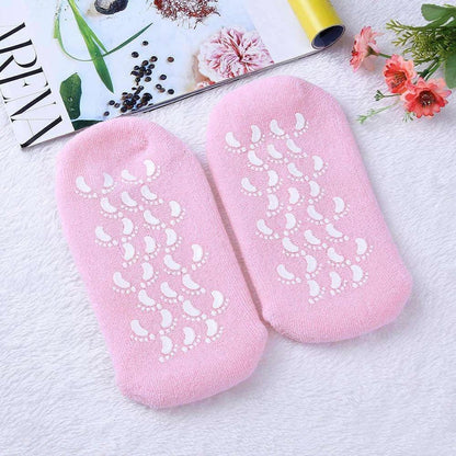 Gel socks for moisturizing and repair. gel moisturizing socks, silicone heel socks, foot care socks, cracked heel socks, reusable foot sleeve, moisturizing socks for dry feet