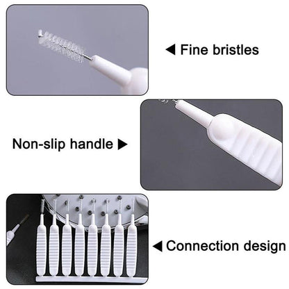 shower nozzle cleaning brush, anti-clog brush, reusable cleaning brush, shower head cleaner, faucet hole brush, small hole cleaning tool, nylon cleaning brush, multifunctional crevice cleaner
