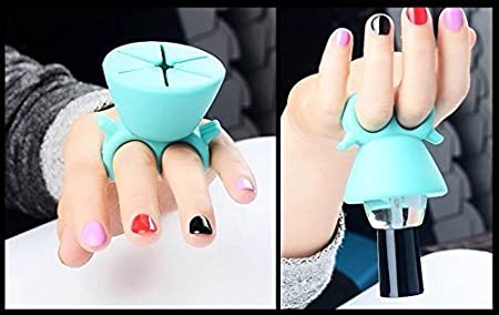 Nail polish holder with stand, manicure and pedicure tools. nail polish holder ring, silicone nail polish stand, manicure tool, pedicure accessory, portable nail holder, spill proof nail painting tool, fingernail polish ring, nail art accessories, hands-free nail polish holder, nail bottle holder ring