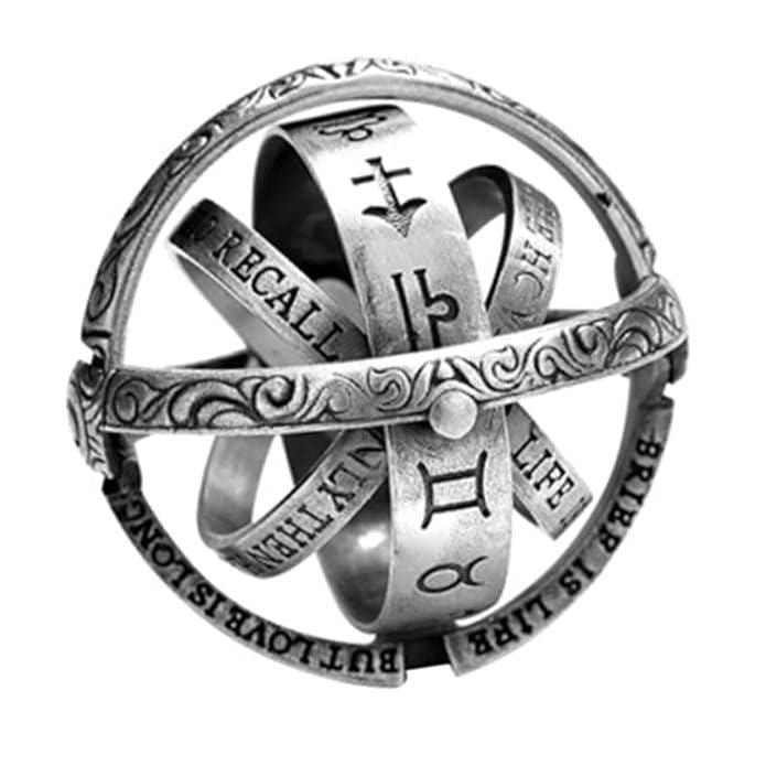 Astronomical Ball Ring - Cosmic Silver Plated Couple Finger Ring Jewelry, cosmic finger ring, astronomical ball ring, couple silver rings, silver plated ring for couples, unique couple jewelry, cosmic rings for men and women, silver finger ring design, celestial couple rings, unisex cosmic ring, silver plated fashion ring

