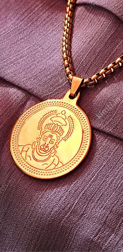 hanuman locket, hanuman pendant, gold plated hanuman locket, hanuman locket with chain, hanuman pendant for men, devotional pendant for men, lord hanuman chain, gold hanuman necklace, bajrangbali locket, hanuman mala with pendant


