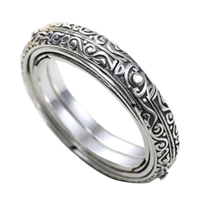 cosmic love ring for couples silver finger ring, rotating astronomical sphere ring for lovers, silver plated couple finger ring cosmic theme, romantic celestial ring for couples in silver, silver cosmic couple finger ring rotating design, stylish astronomical ball finger ring for couples, cosmic themed silver ring for couple jewelry set, rotating silver plated astronomical love ring, silver couple ring with cosmic ball rotating design