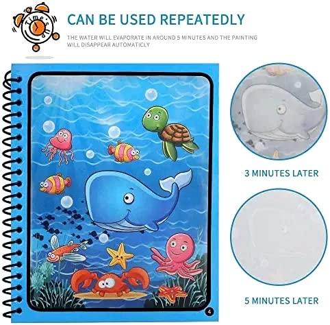 quick dry coloring book mess-free, kids magic water coloring book, mess-free reusable coloring book, educational magic water coloring book, quick dry reusable coloring book for children, magic water coloring book with pen, mess-free educational coloring book for kids, reusable kids coloring book quick dry, magic water color book for toddlers