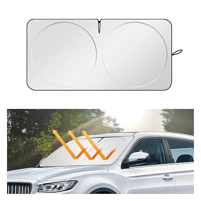 folding car window sunshade cover UV protection heat blocking visor, best foldable car sunshade for UV and heat protection India, car sunshade cover for window with heat block and UV shield, foldable car window visor for sun heat reduction India,