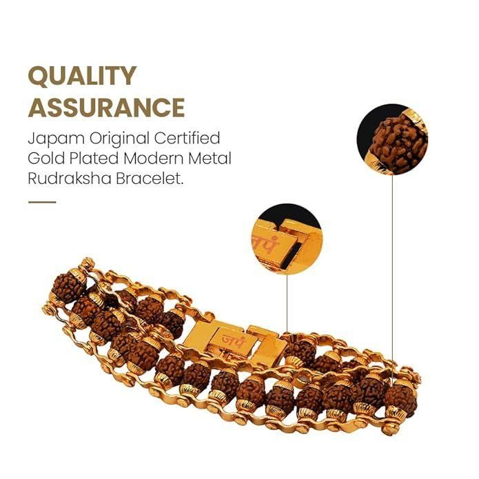 rudraksha bracelet for men, gold plated rudraksha bracelet, 5 mukhi rudraksha bracelet, paanch mukhi rudraksha bracelet, prayer bracelet for men, rudraksha beads bracelet, spiritual bracelet for men, rudraksha bracelet with 24 beads, men’s rudraksha jewellery, gold rudraksha bracelet

