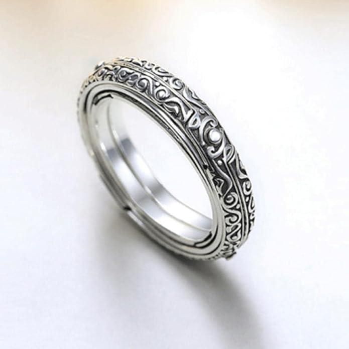 astronomical ring, silver couple ring, cosmic ring for couples, couple finger ring, silver finger ring for couples, rotating ring for couples, stylish couple rings, silver plated ring, celestial ring for couples, unique love ring India

