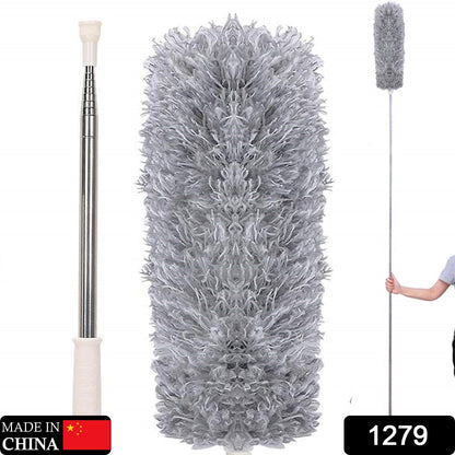 multipurpose dusting tool with crevice and feather duster heads, high‑reach duster for ceilings windows floors