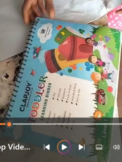 preschool education book with Velcro, toddler activity book with colors and shapes, learning book for kids at home, stick and learn binder India, Velcro educational book for preschool, fun learning toys for toddlers, busy binder for early education, kids activity book India, toddler learning set with binder, stick and match book for kids, preschool workbook India, colorful early learning binder for toddlers