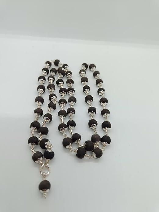 spiritual wooden mala for protection, meditation karungali mala, ebony wood prayer beads necklace, karungali mala for men meditation, wooden spiritual mala ebony beads, men's ebony wood karungali mala, protective spiritual wooden mala, meditation mala ebony wood, original karungali wooden mala for men


