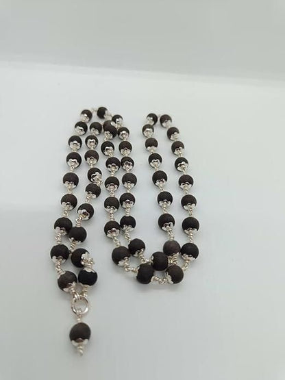 spiritual wooden mala for protection, meditation karungali mala, ebony wood prayer beads necklace, karungali mala for men meditation, wooden spiritual mala ebony beads, men's ebony wood karungali mala, protective spiritual wooden mala, meditation mala ebony wood, original karungali wooden mala for men

