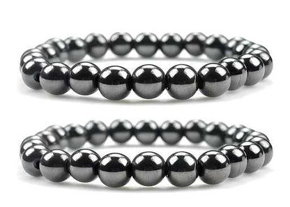Magnetic Hematite Crystal Stone Bracelet Pack of 2 | 8mm Natural Healing Beads for Men & Women, magnetic hematite bracelet, hematite crystal stone bracelet, natural hematite bracelet, magnetic therapy bracelet, 8mm hematite beads bracelet, hematite bracelet for men, healing crystal bracelet, hematite bracelet pack of 2, magnetic health bracelet, anti-stress crystal bracelet, magnetic bracelet for pain relief, natural stone healing bracelet, crystal bracelets India, magnetic hematite jewelry, magnetic 

