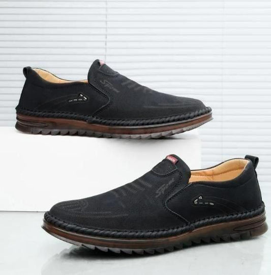 Men Leather Casual Shoes | Soft Slip-On Black Shoes for Daily & Office Wear, men leather casual shoes, soft leather shoes for men, men slip on shoes, black casual shoes for men, synthetic leather shoes, casual shoes for men black, airmix sole shoes for men, lightweight casual shoes, comfortable leather shoes men, men’s black slip on shoes, daily wear shoes for men, affordable men shoes online, stylish casual shoes for men, men shoes for office and casual, men shoes under 1000