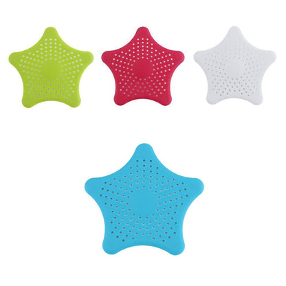 Star-shaped drain cover to catch hair and debris, star shape drain filter, hair catcher for sink, suction cup drain strainer, bathroom sink hair stopper, kitchen sink strainer, drain cover trap