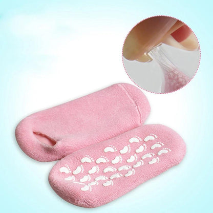 Moisturizing gel socks for cracked heels. gel moisturizing socks, silicone heel socks, foot care socks, cracked heel socks, reusable foot sleeve, moisturizing socks for dry feet