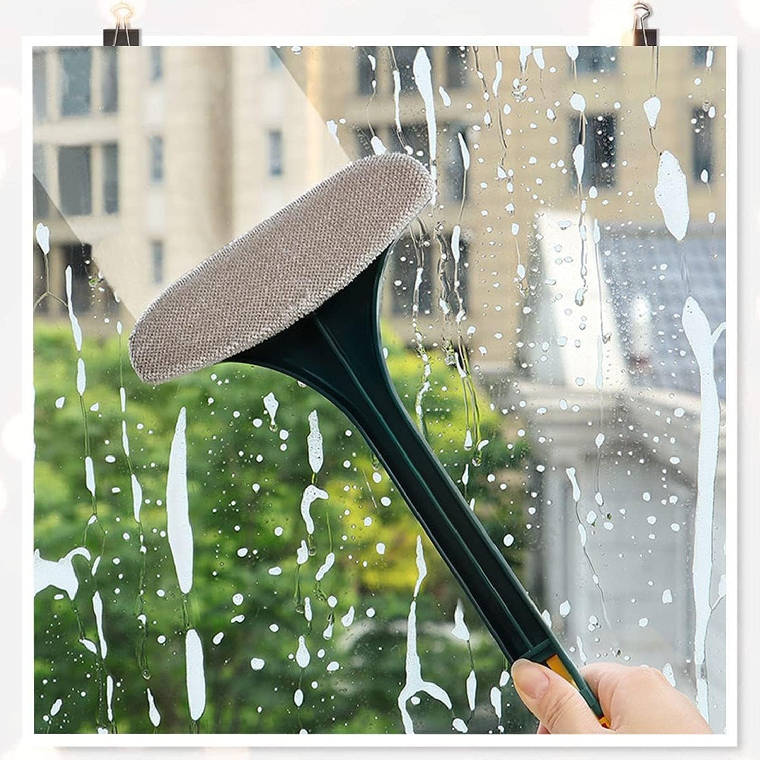 2‑in‑1 mesh cleaning brush wiper with extended handle, window mesh screen cleaner brush wiper India,