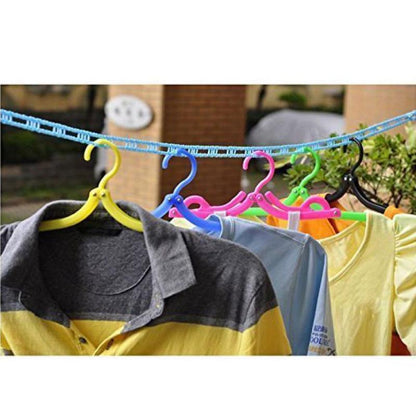 nylon laundry rope India, clothes drying line with hooks, strong clothesline for daily use, portable drying rope, balcony clothesline rope, clothesline for hostel,