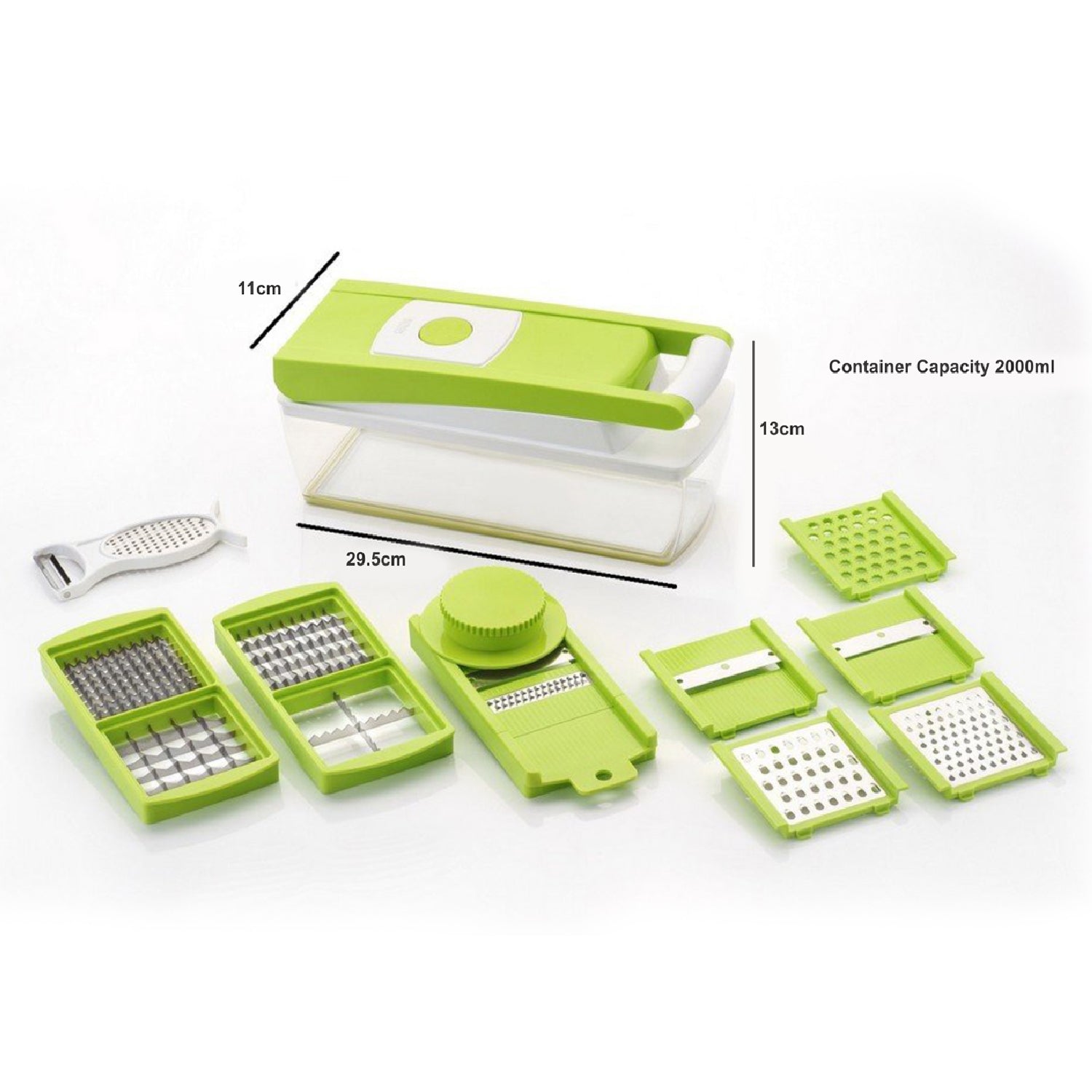 14-in-1 quick dicer by House of Sensation, Snowpearl, different views. snowpearl 14 in 1 dicer, house of sensation vegetable cutter, multipurpose chopper, stainless steel blade dicer, kitchen slicer, vegetable chopper, fruit cutter