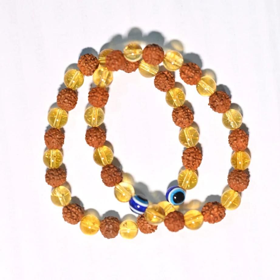men’s rudraksha and citrine crystal healing jewelry, citrine and rudraksha bracelet combo for men, double pack rudraksha citrine beaded bracelet, spiritual jewelry for men with rudraksha and crystal, 8mm bead citrine rudraksha men’s bracelet, natural citrine and rudraksha gemstone bracelet, rudraksha bracelet set with citrine crystal for men, healing energy rudraksha citrine bracelets pack of 2