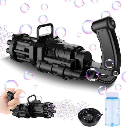 Bubble Gun for Kids | 8-Hole Automatic Gatling Bubble Blower with Bubble Water & Battery Slot | Fun Outdoor Toy for Toddlers, bubble gun for kids, gatling bubble gun, automatic bubble blower, 8 hole bubble gun, bubble machine toy for children, bubble gun with battery, colorful bubble maker, gatling style bubble blower India, bubble gun toy for parties, kids bubble shooter toy, high power bubble gun for toddlers, bubble gun with lights and music, bubble blowing toy for summer, fun outdoor toys for kids,