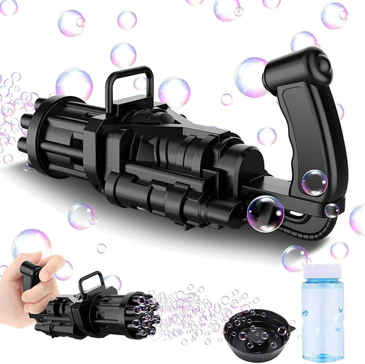 Bubble Gun for Kids | 8-Hole Automatic Gatling Bubble Blower with Bubble Water & Battery Slot | Fun Outdoor Toy for Toddlers, bubble gun for kids, gatling bubble gun, automatic bubble blower, 8 hole bubble gun, bubble machine toy for children, bubble gun with battery, colorful bubble maker, gatling style bubble blower India, bubble gun toy for parties, kids bubble shooter toy, high power bubble gun for toddlers, bubble gun with lights and music, bubble blowing toy for summer, fun outdoor toys for kids,